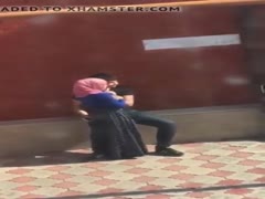 A concealed camera captures a horny man masturbating to his naive-looking wife.